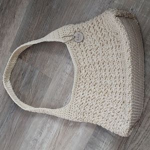 The sak cream crochet purse